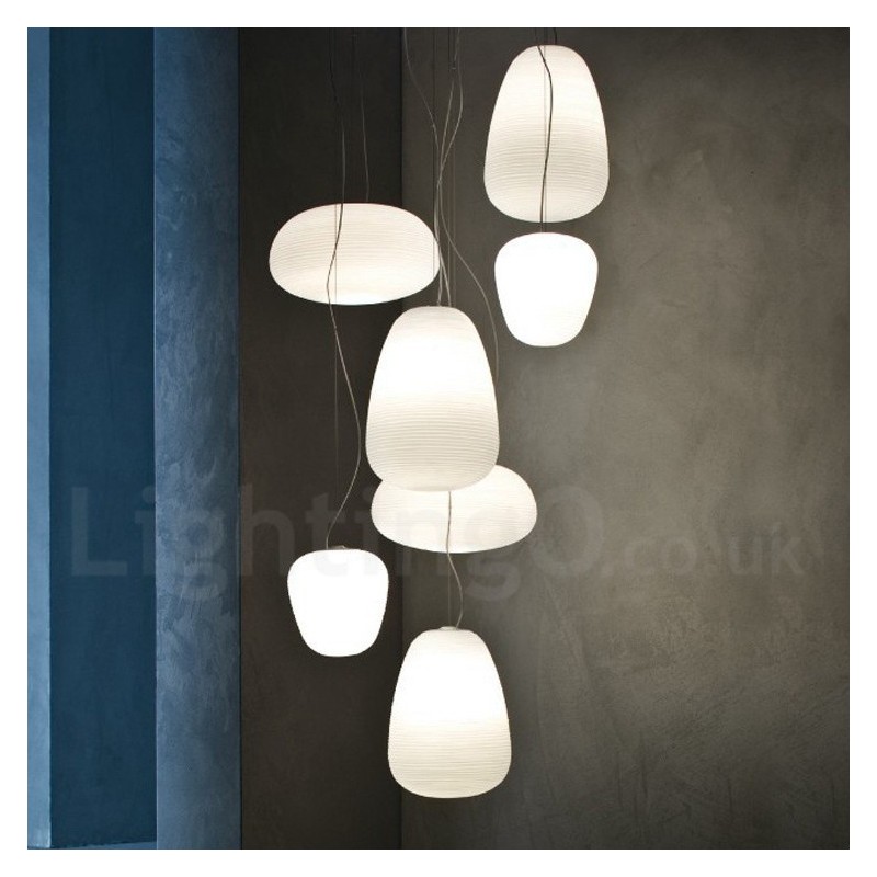1 Licht Moderne zeitgenössische Pendelleuchte Deckenleuchte mit Glasschirm