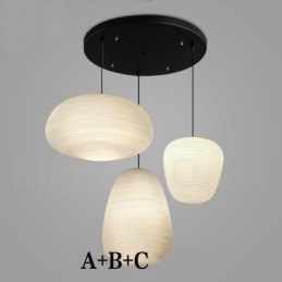 1 Licht Moderne zeitgenössische Pendelleuchte Deckenleuchte mit Glasschirm