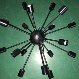 Minimalistischer radialer Kronleuchter mit 18 Lichtern im nordamerikanischen Stil