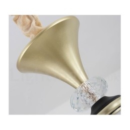 Moderne zeitgenössische Retro Luxus Kristall Pendelleuchte Kronleuchter mit Glasschirm