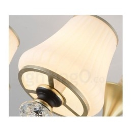 Moderne zeitgenössische Retro Luxus Kristall Pendelleuchte Kronleuchter mit Glasschirm