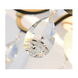Moderne zeitgenössische Retro Luxus Kristall Pendelleuchte Kronleuchter mit Glasschirm