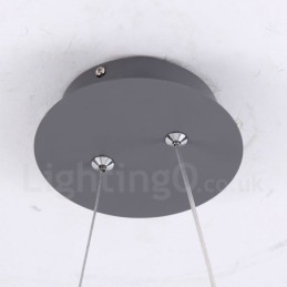 Moderne zeitgenössische 1-flammige Pendelleuchte aus Acryl mit Stahlschirm
