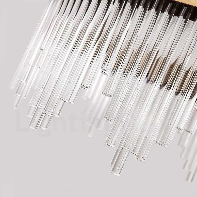Moderne zeitgenössische Pendelleuchte aus Stahl mit Glasschirm