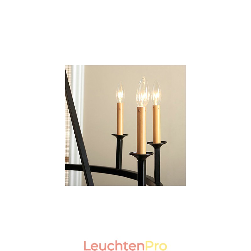 Kronleuchter aus bemaltem Metall im Landhausstil im Mini-Stil