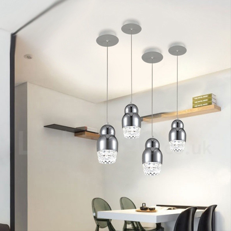 Moderne zeitgenössische 1-flammige Pendelleuchte aus Aluminiumlegierung mit Acrylschirm