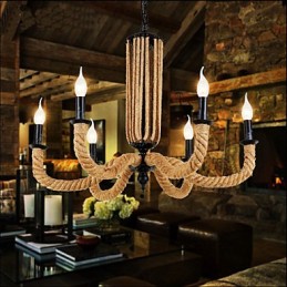 Retro Seil Kronleuchter Eisenlampe