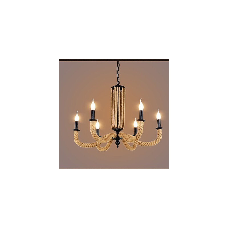 Retro Seil Kronleuchter Eisenlampe