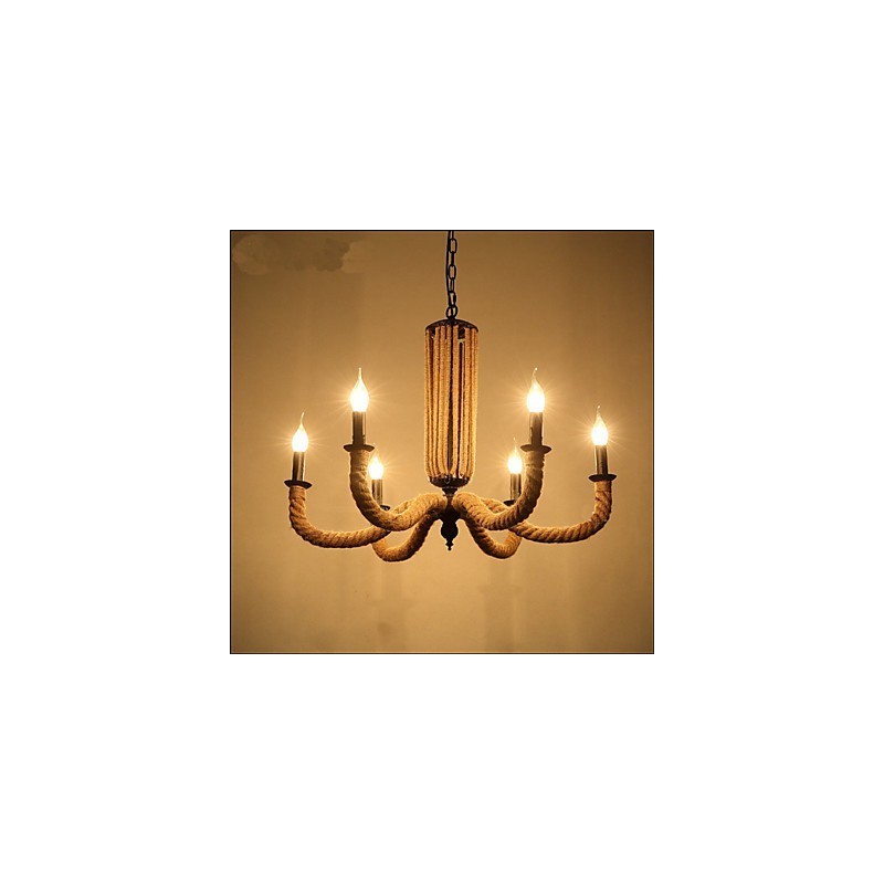 Retro Seil Kronleuchter Eisenlampe