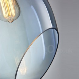 Moderne zeitgenössische 1-flammige Pendelleuchte aus Glas mit Glasschirm