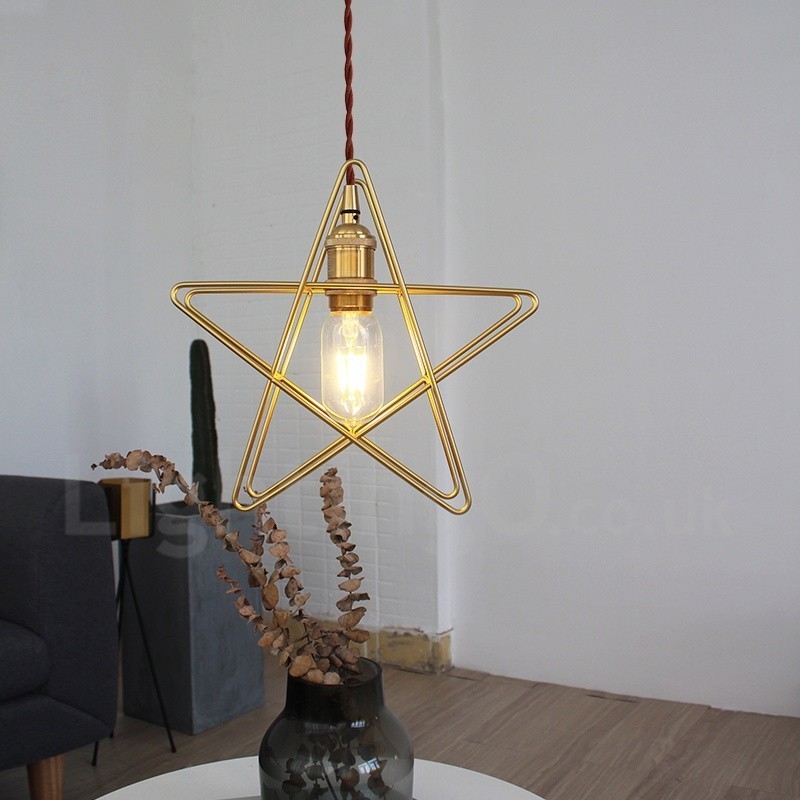 Moderne zeitgenössische 1-flammige Pendelleuchte aus Messing mit Schirm