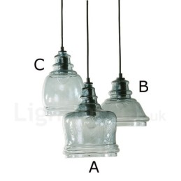 Moderne zeitgenössische 1-flammige Pendelleuchte aus Stahl mit Glasschirm
