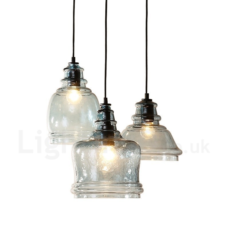 Moderne zeitgenössische 1-flammige Pendelleuchte aus Stahl mit Glasschirm