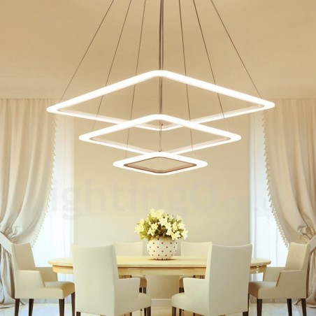 Moderne zeitgenössische 3-flammige Pendelleuchte aus Aluminiumlegierung mit Acrylschirm Moderne zeitgenössische 3-flammige Pendelleuchte aus Aluminiumlegierung mit Acrylschirm