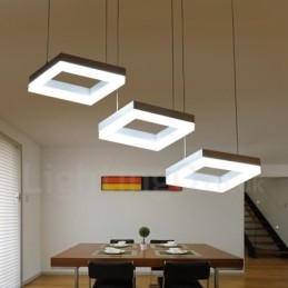 Moderne zeitgenössische 3-flammige Pendelleuchte aus Aluminiumlegierung mit Acrylschirm
