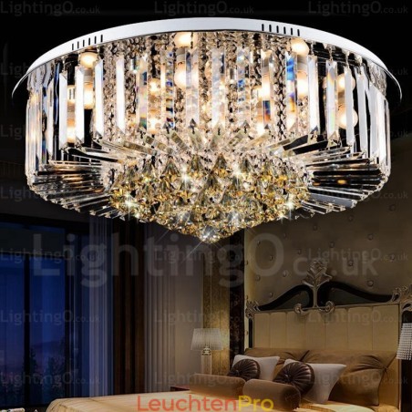 Moderne Deckenleuchten mit 6 Lichtern und Kristallschirm Moderne Deckenleuchten mit 6 Lichtern und Kristallschirm