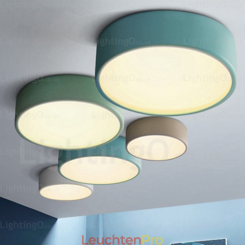 1-flammige nordische Deckenleuchte mit Acrylschirm