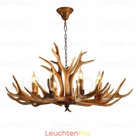 8-flammiger Kronleuchter im Landhausstil, nordisch, modern und zeitgenössisch 8-flammiger Kronleuchter im Landhausstil, nordisch, modern und zeitgenössisch