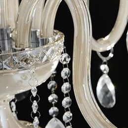 8 Licht Der Stil des Palastes Glas Kronleuchter mit Kerze Birne