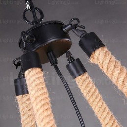 Rustikale Pendelleuchte im Landhausstil mit 8 Lichtern