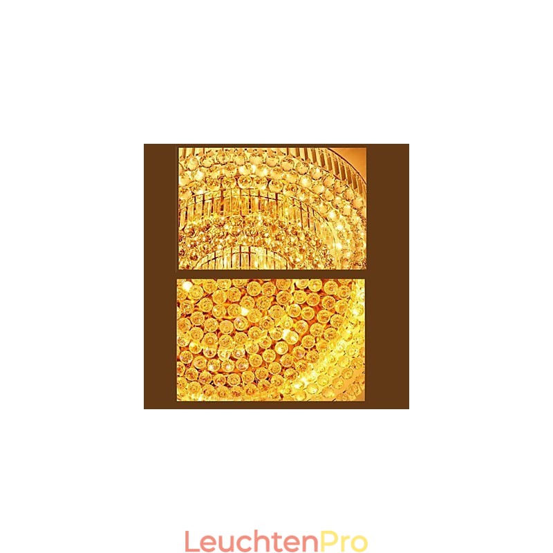 Moderner Luxus-Kronleuchter, Kristall, absorbiert Kuppellicht, Durchmesser 35 cm, enthält 3 Glühbirnen