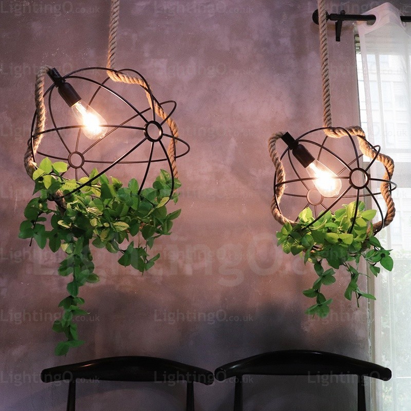 1 Licht Landhaus Rustikal Vintage Retro Pendelleuchte