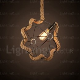 1 Licht Landhaus Rustikal Vintage Retro Pendelleuchte