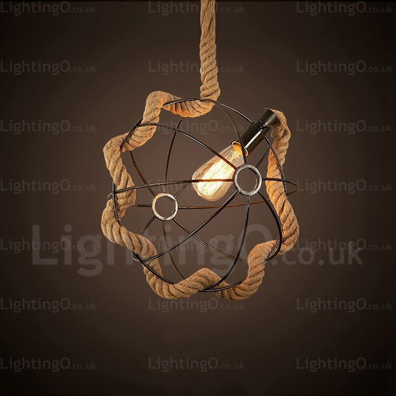1 Licht Landhaus Rustikal Vintage Retro Pendelleuchte