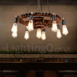 9-flammige Vintage-Retro-Pendelleuchte