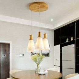 1-flammige, moderne, nordische Pendelleuchte mit Glasschirm