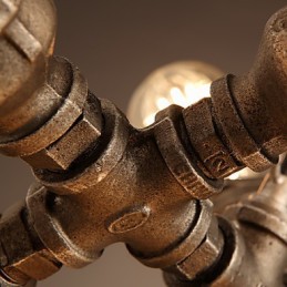 Rustikaler Lodge-Kronleuchter aus galvanisiertem Metall im Vintage-Stil
