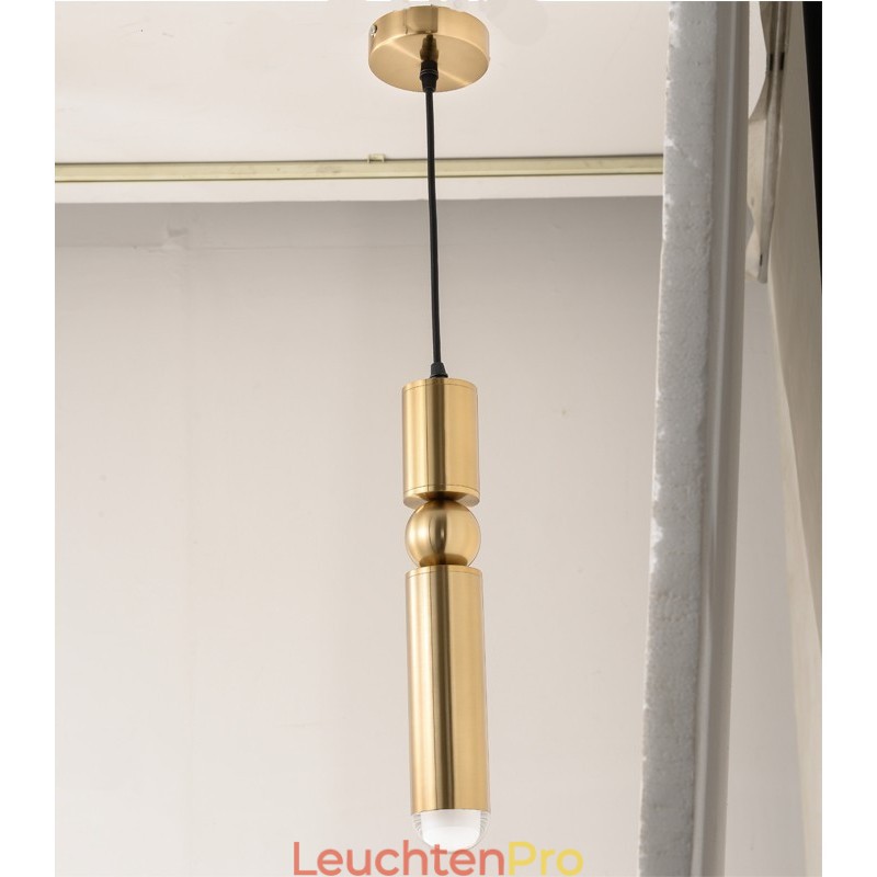 1-flammige, moderne Pendelleuchte mit Acrylschirm