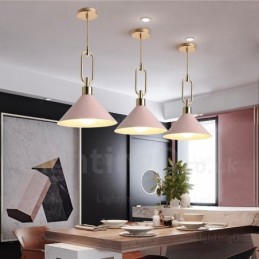 1 Licht Nordic Modern Zeitgenössische Pendelleuchte mit Edelstahl-Schirm Geschäfte