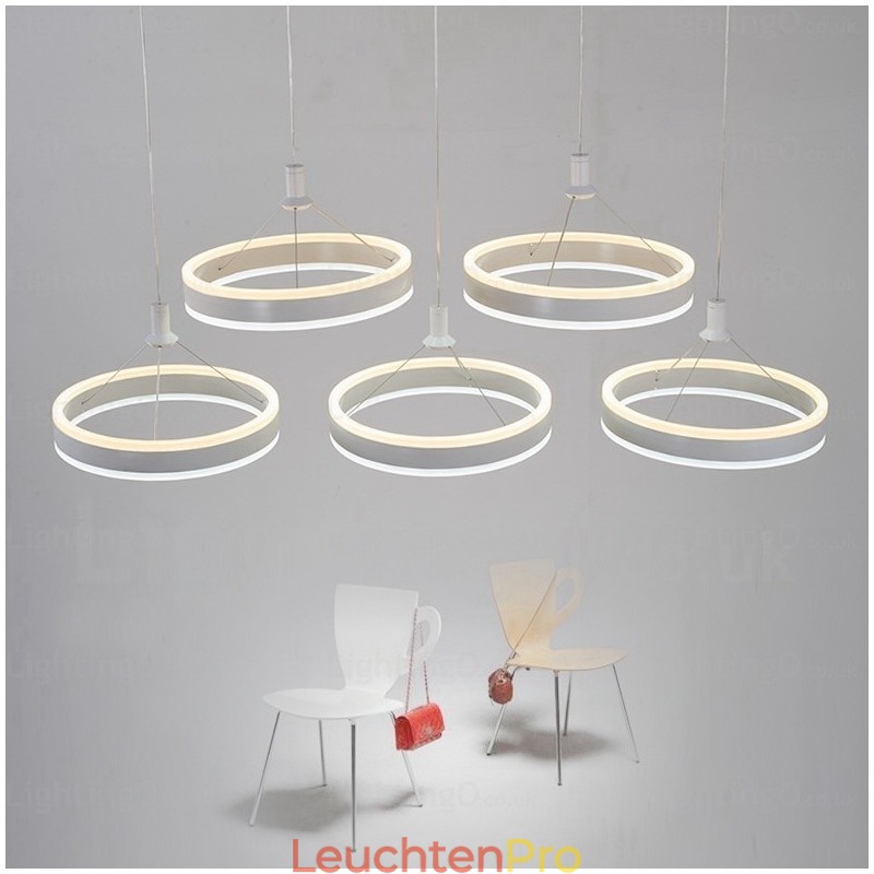 Moderne Pendelleuchte mit 2 Lichtern und Acrylschirm