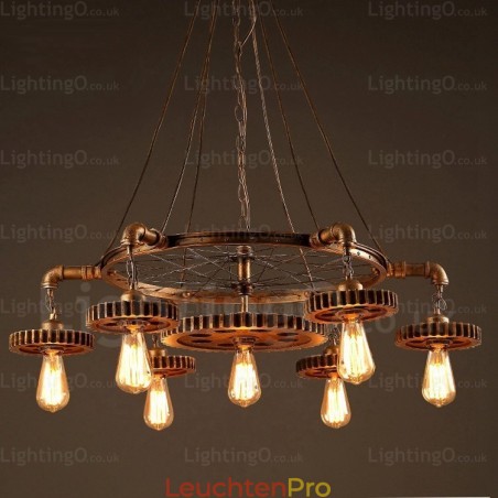 7-flammige Vintage-Retro-Pendelleuchte 7-flammige Vintage-Retro-Pendelleuchte
