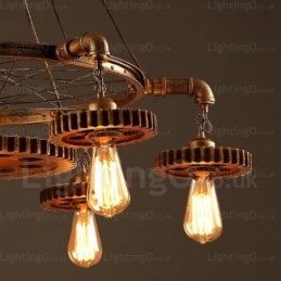 7-flammige Vintage-Retro-Pendelleuchte