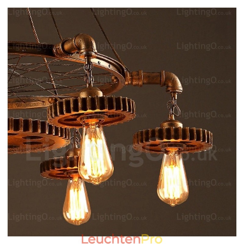 7-flammige Vintage-Retro-Pendelleuchte