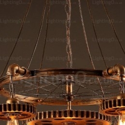 7-flammige Vintage-Retro-Pendelleuchte
