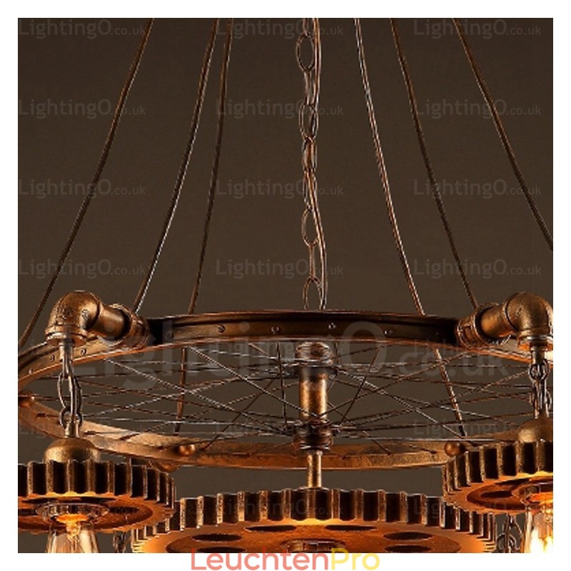 7-flammige Vintage-Retro-Pendelleuchte