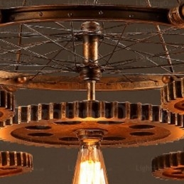 7-flammige Vintage-Retro-Pendelleuchte