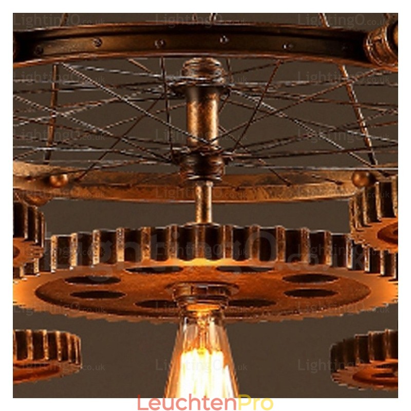 7-flammige Vintage-Retro-Pendelleuchte