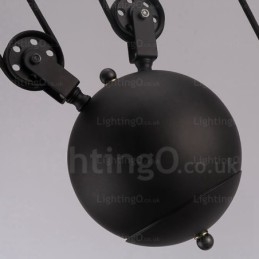 Moderne Pendelleuchte mit 2 Lichtern und Glasschirm