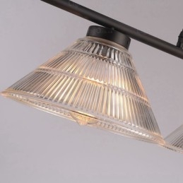 Moderne Pendelleuchte mit 2 Lichtern und Glasschirm