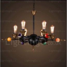 Pendelleuchte im Landhausstil, Vintage-Stil, Retro-Stil, 4 Lichter