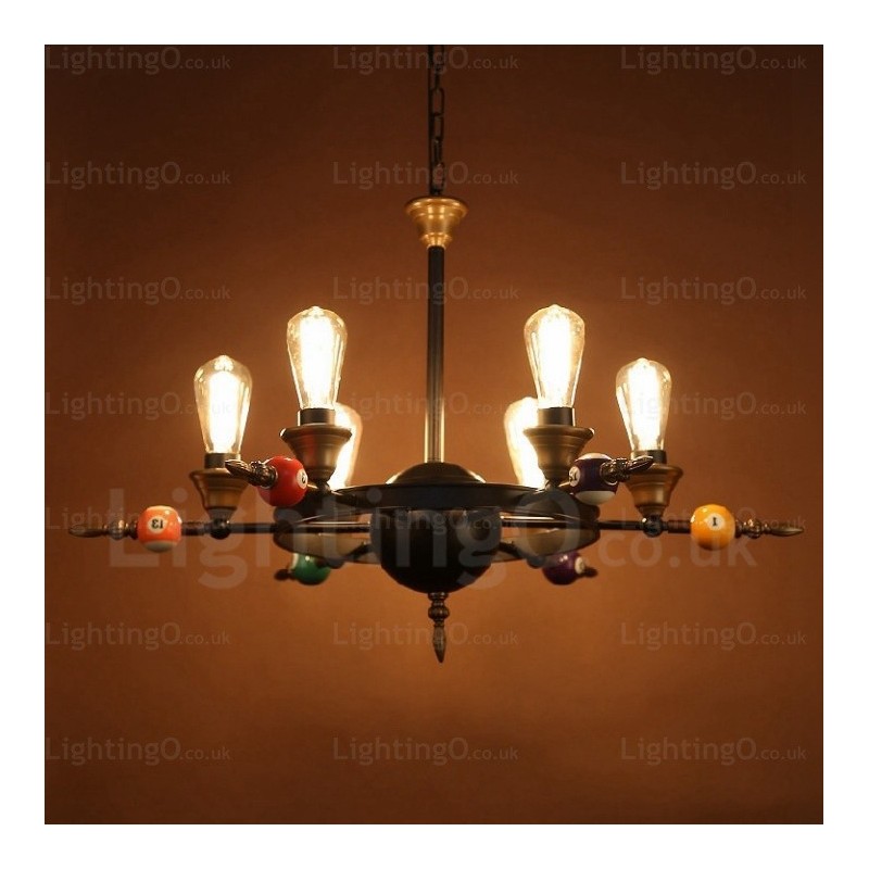 Pendelleuchte im Landhausstil, Vintage-Stil, Retro-Stil, 4 Lichter