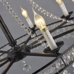Rustikale Pendelleuchte im Landhausstil mit 4 Lichtern
