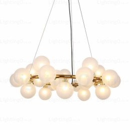 25-flammige nordische Pendelleuchte mit Glasschirm
