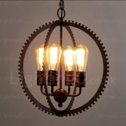 4-flammige Vintage-Retro-Pendelleuchte