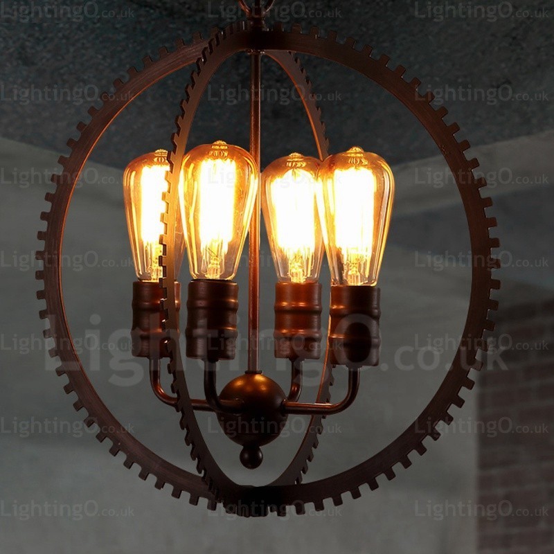4-flammige Vintage-Retro-Pendelleuchte