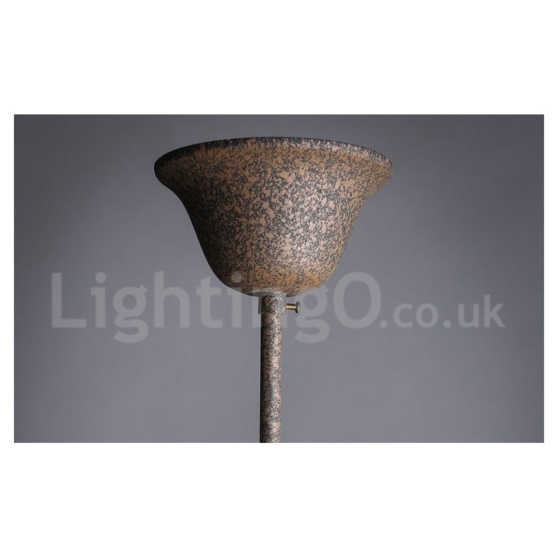 6 Licht Durchmesser 60CM Vintage Kristall Malerei Metall Kronleuchter Rostig Eisen Farbe Pendelleuchte